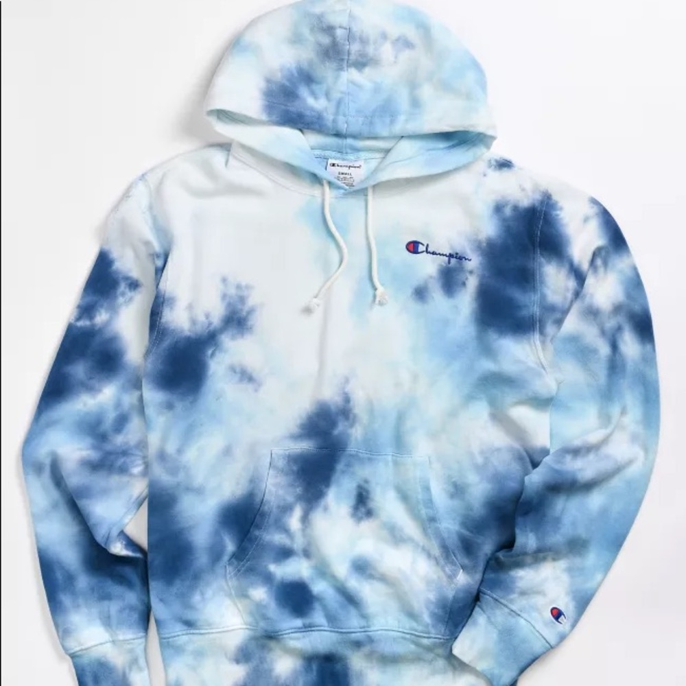 Champion Blue Tie Dye Hoodie